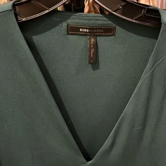 slim fit dress slacks Alejandra Alonso Rojas Long Sleeve Alina Ruched Dress in Green 8 main image 1